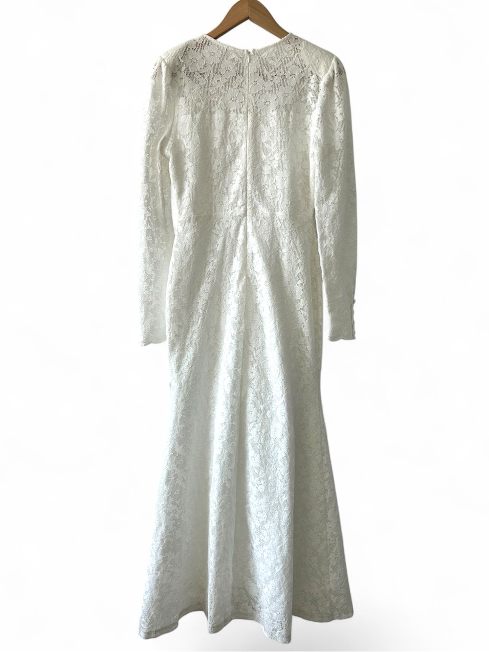 dRA Los Angeles White Floral Long Sleeve Lace Maxi Dress Size M - Picture 4 of 10